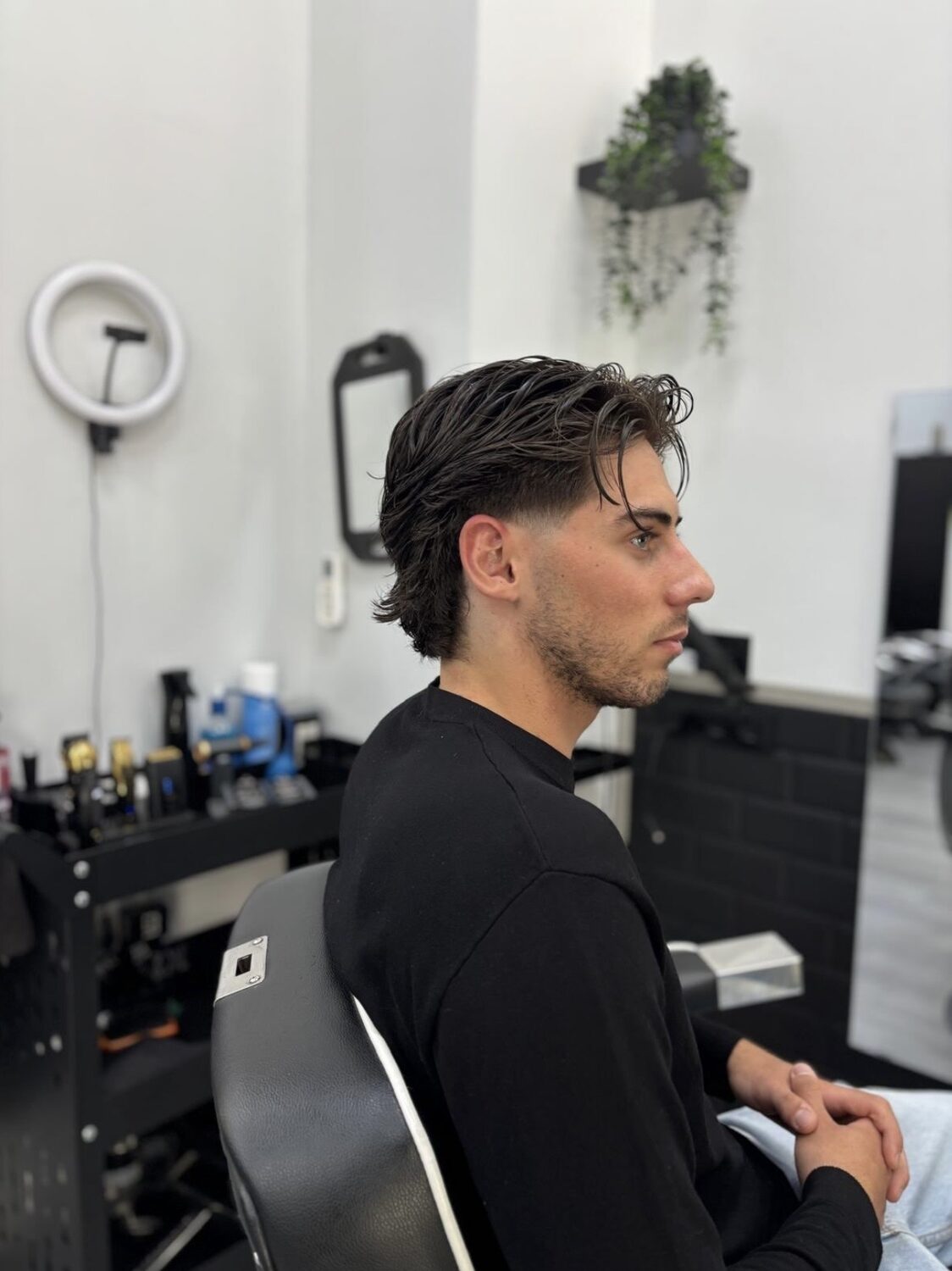 Corte mullet moderno